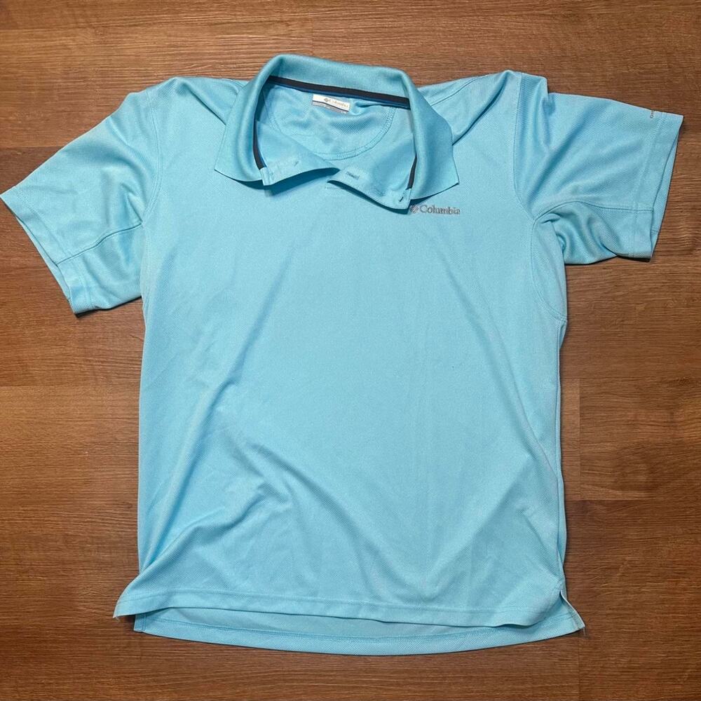 Columbia sportswear blue polo shirt
